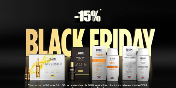 ¡A por el Black Friday! -15% en productos ISDIN